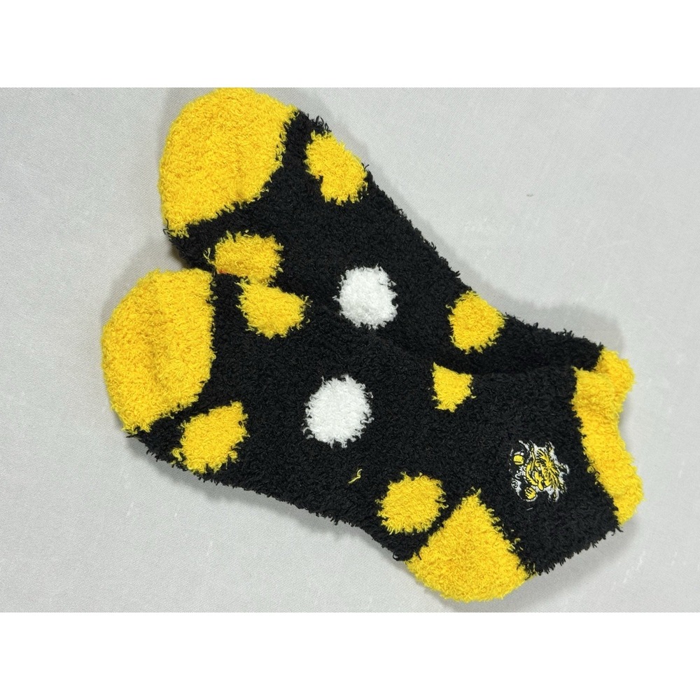 Black and Yellow Wichita State Shockers Fuzzy Socks